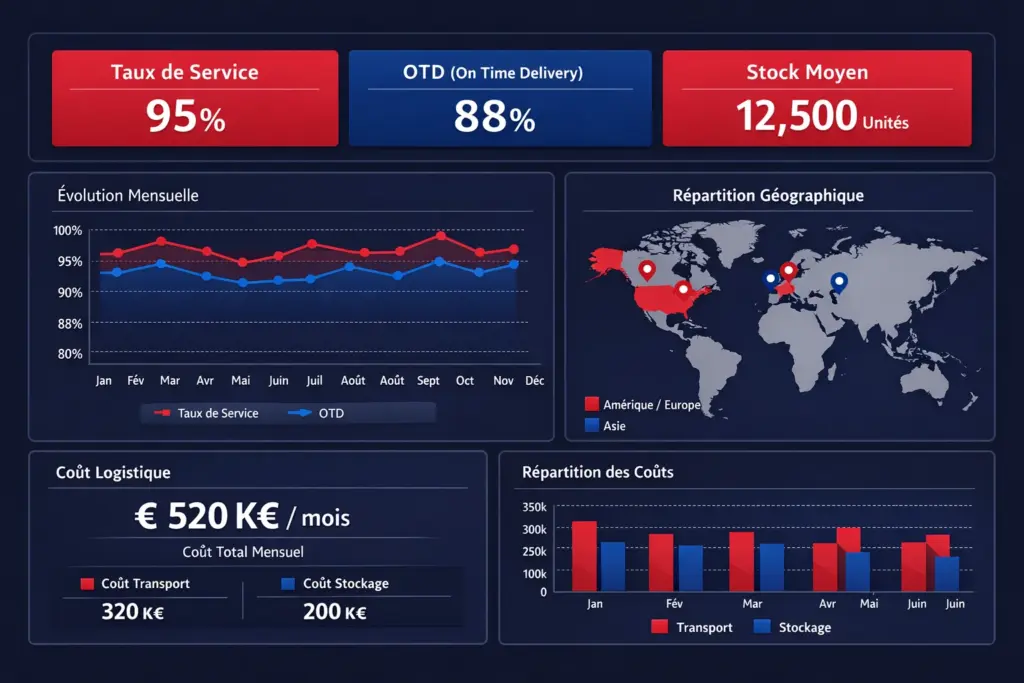 tableau de bord supply chain